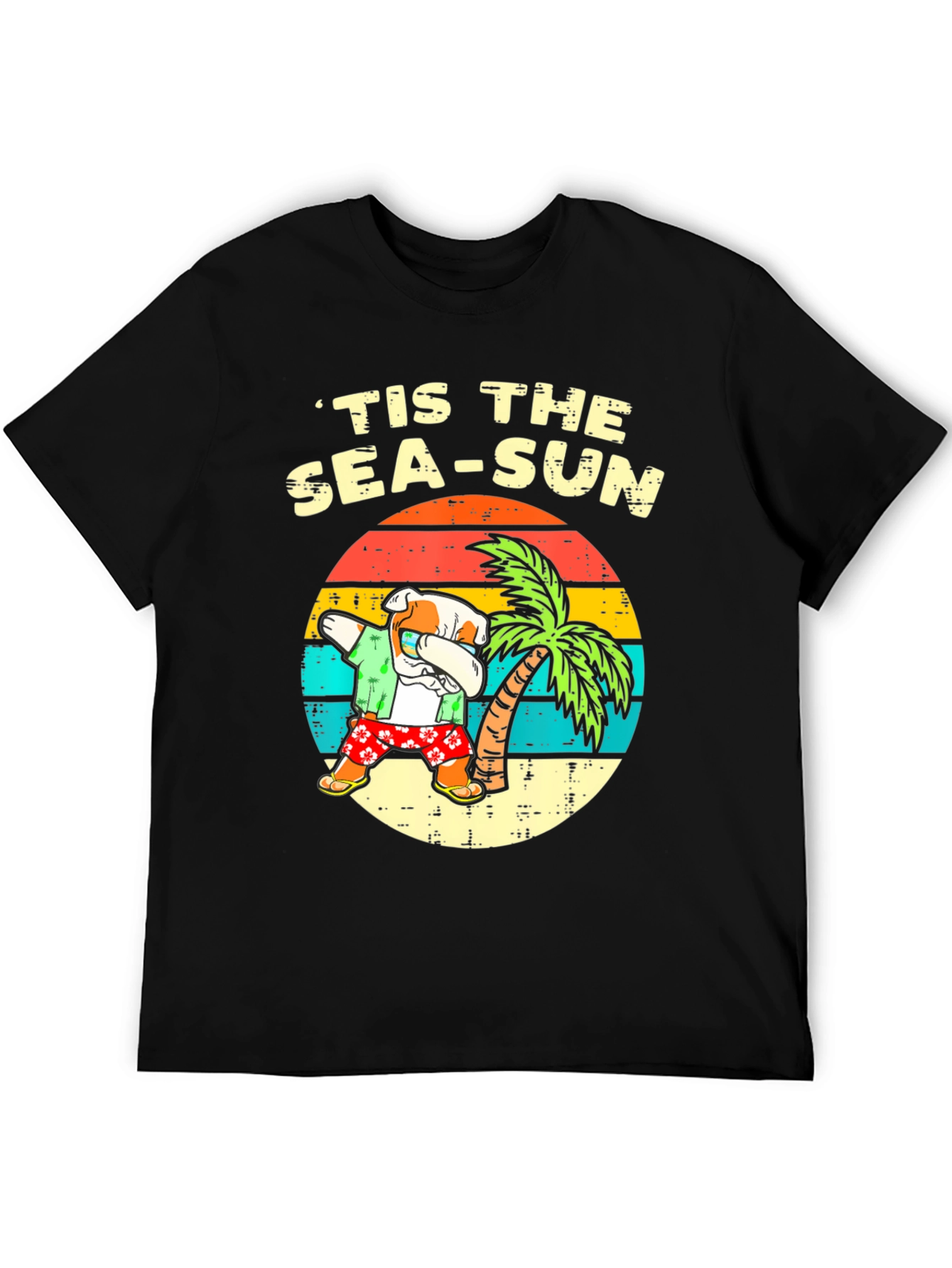 Black 'Tis the Sea-Sun' Graphic T-Shirt view 5