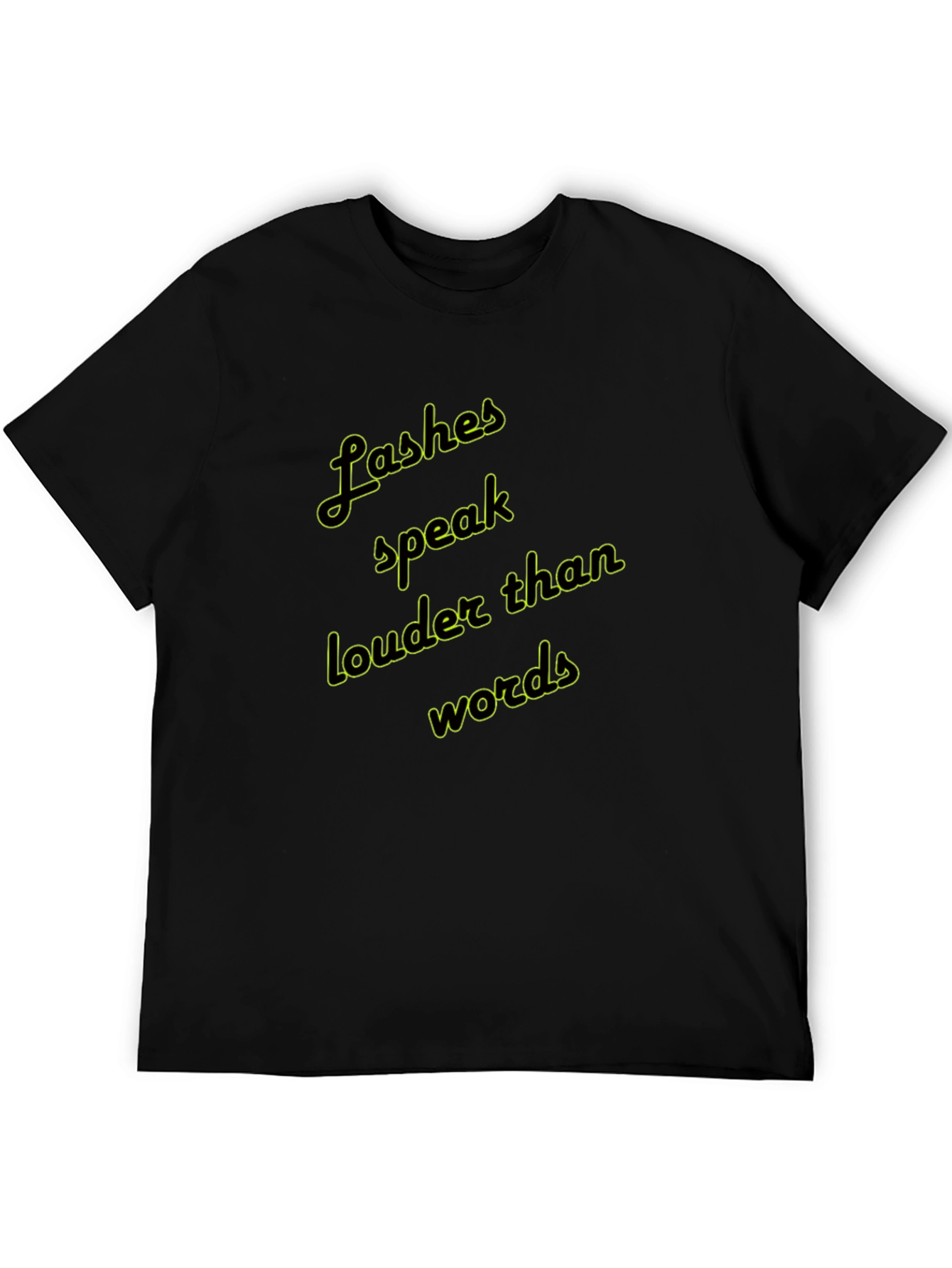 Black Lashes Speak Louder Graphic T-Shirt view 5
