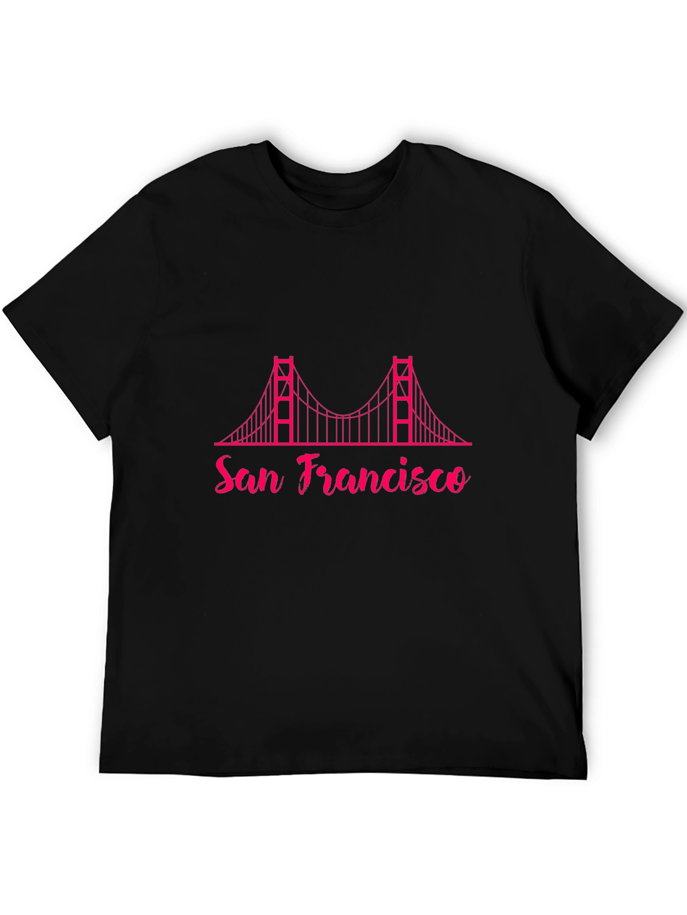 Black San Francisco Bridge Graphic Tee - Black view 5