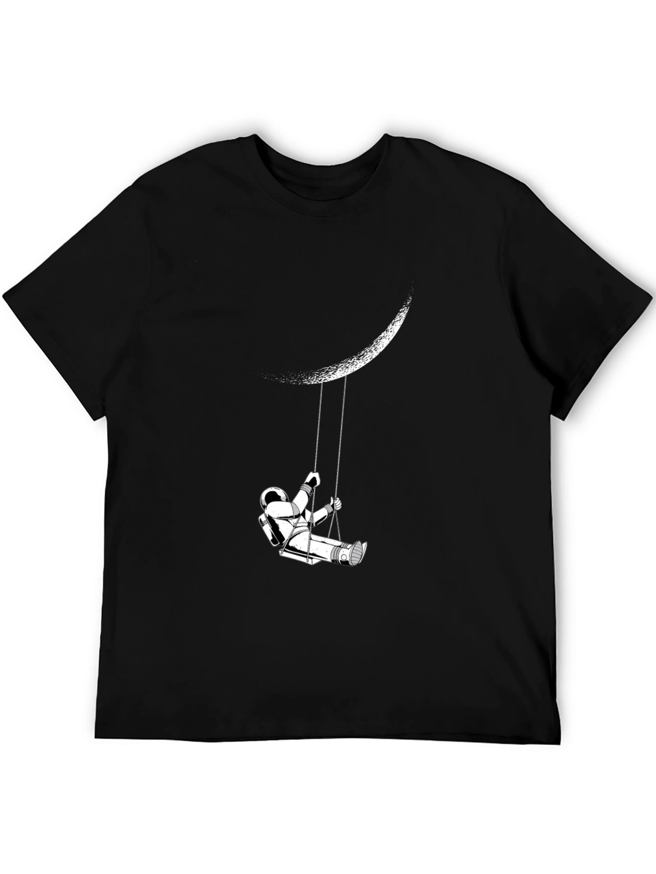 Black Astronaut Moon Swing Graphic Tee view 5