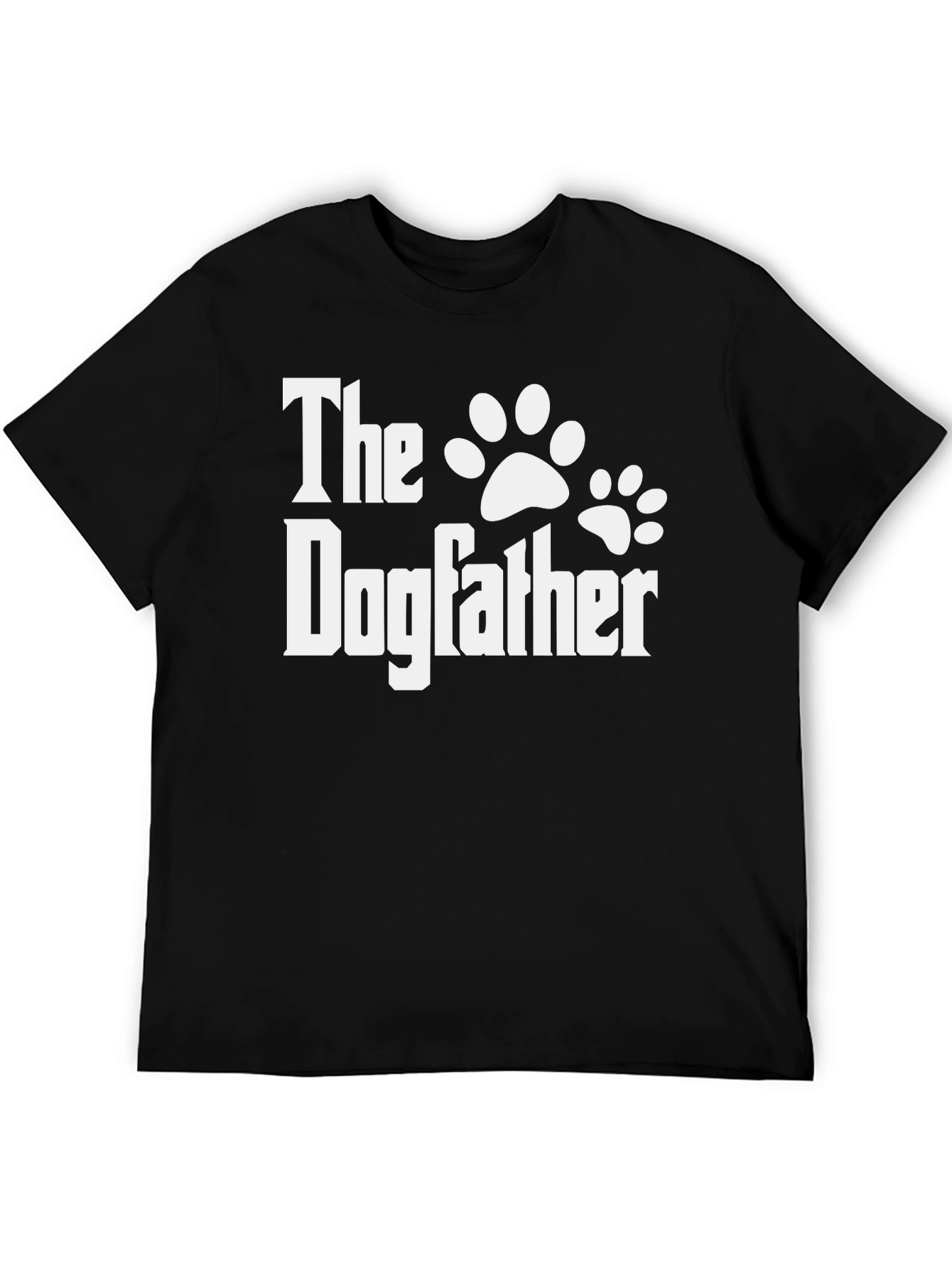 Black The Dogfather T-Shirt - Funny Dog Lover Tee view 5