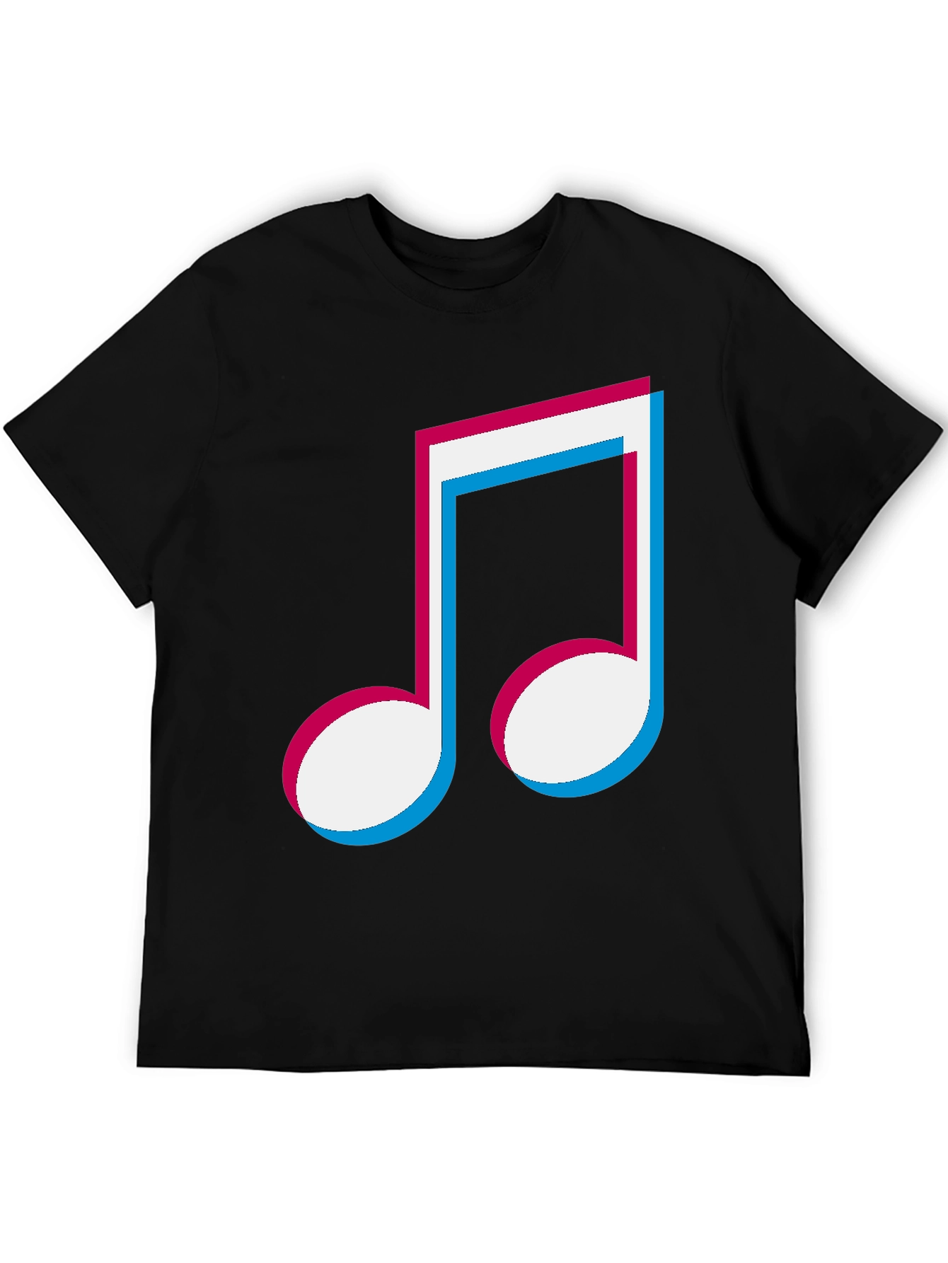 Black Musical Note Graphic Tee - Black T-Shirt view 5