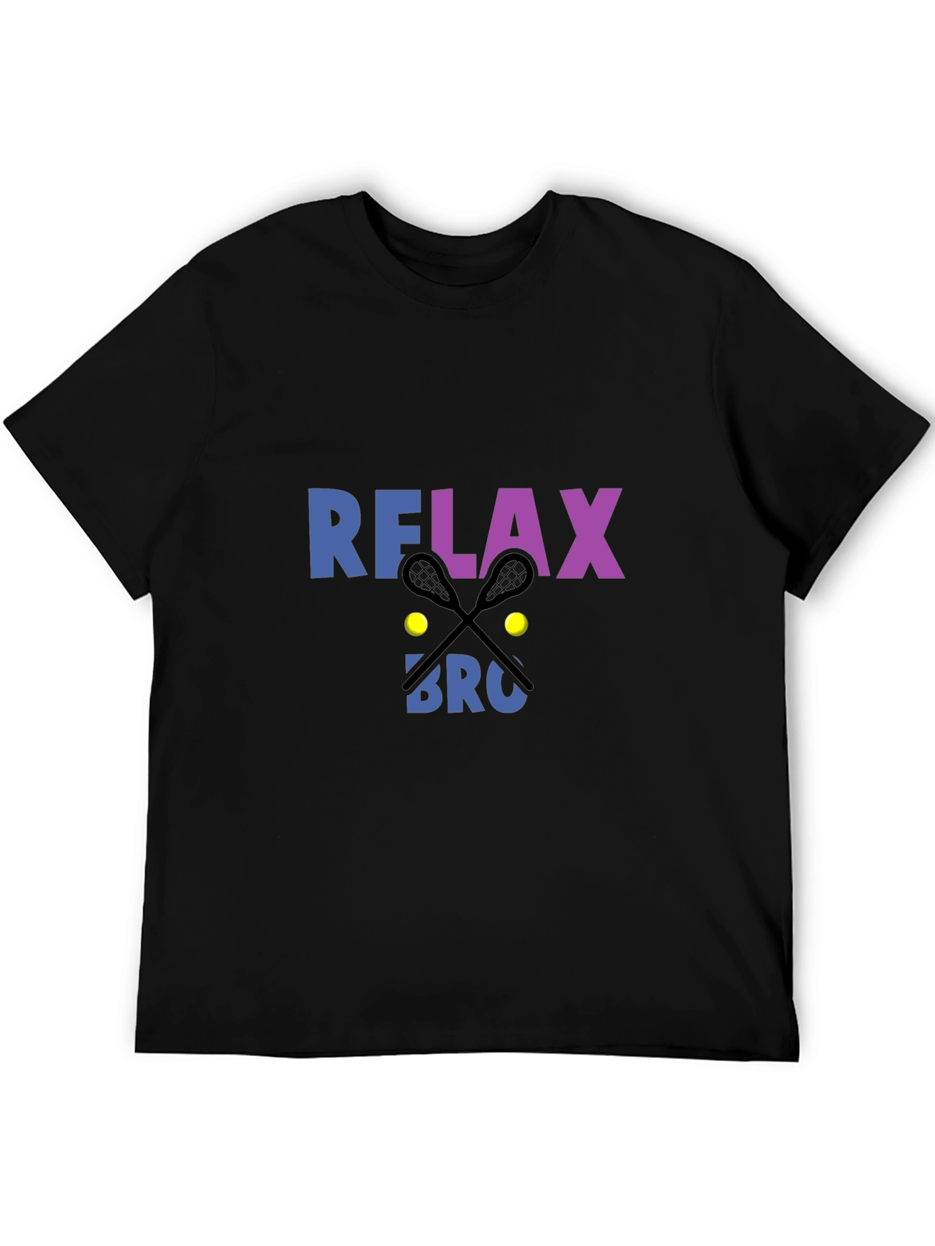 Black Relax Bro Lacrosse Graphic Tee view 5
