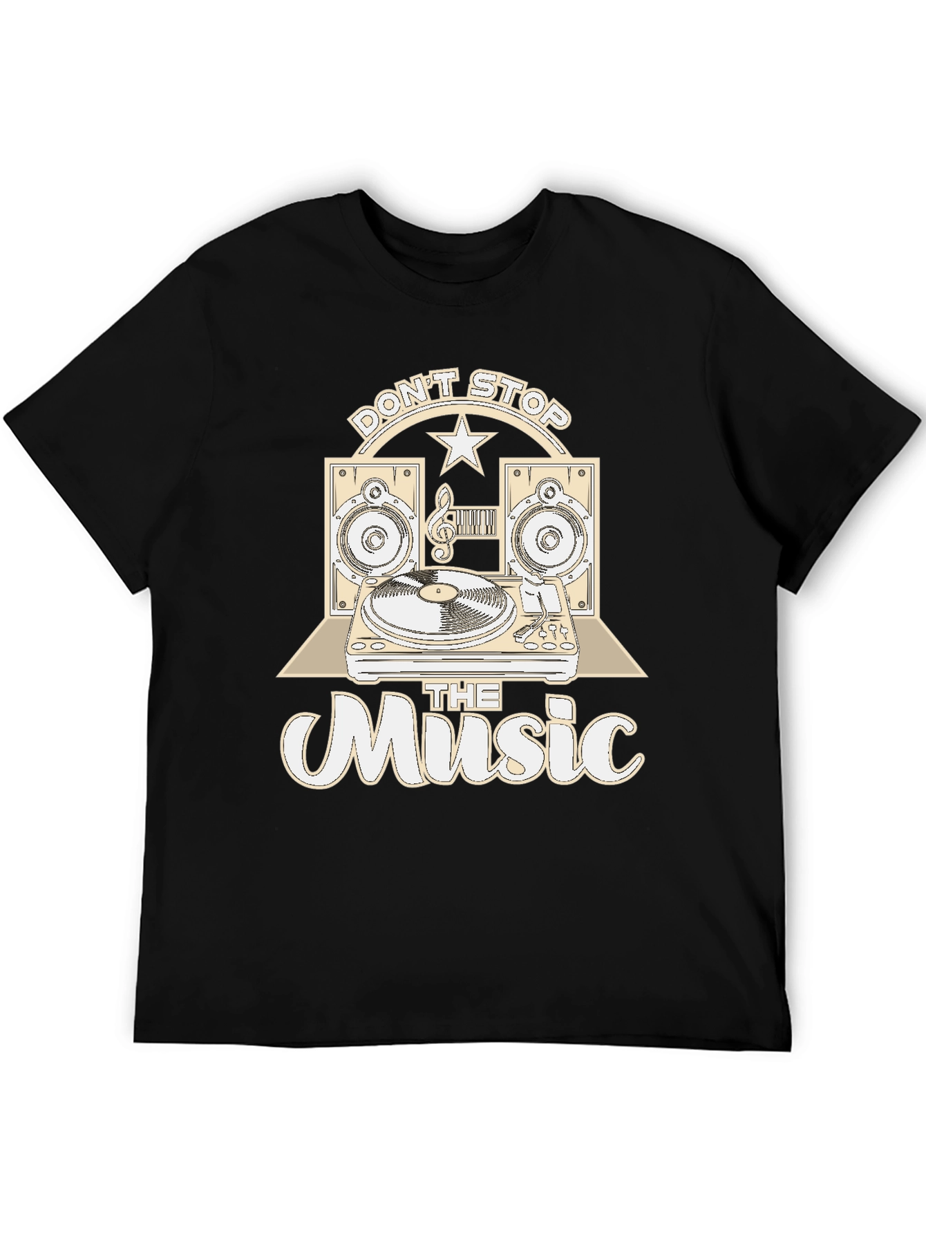 Black Don't Stop the Music Black Graphic Tee view 5