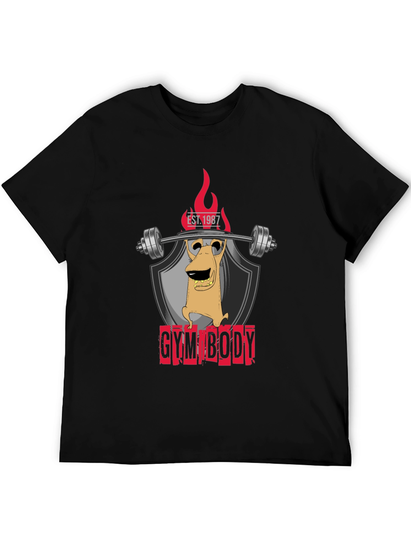 Black Gym Body Graphic Tee view 5