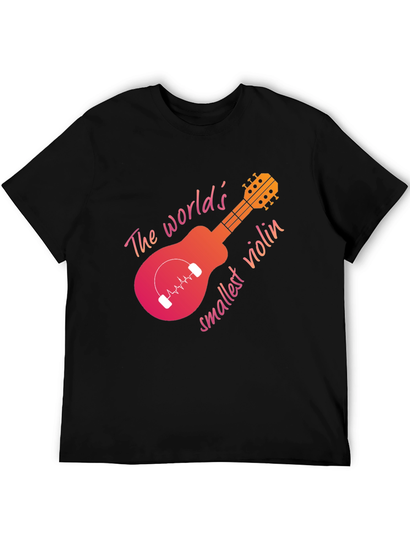 Black World's Smallest Violin Graphic Tee - Black view 5