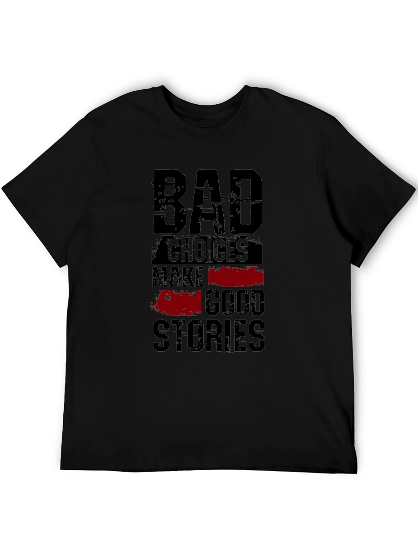 Black Bad Choices Good Stories Graphic Tee view 5
