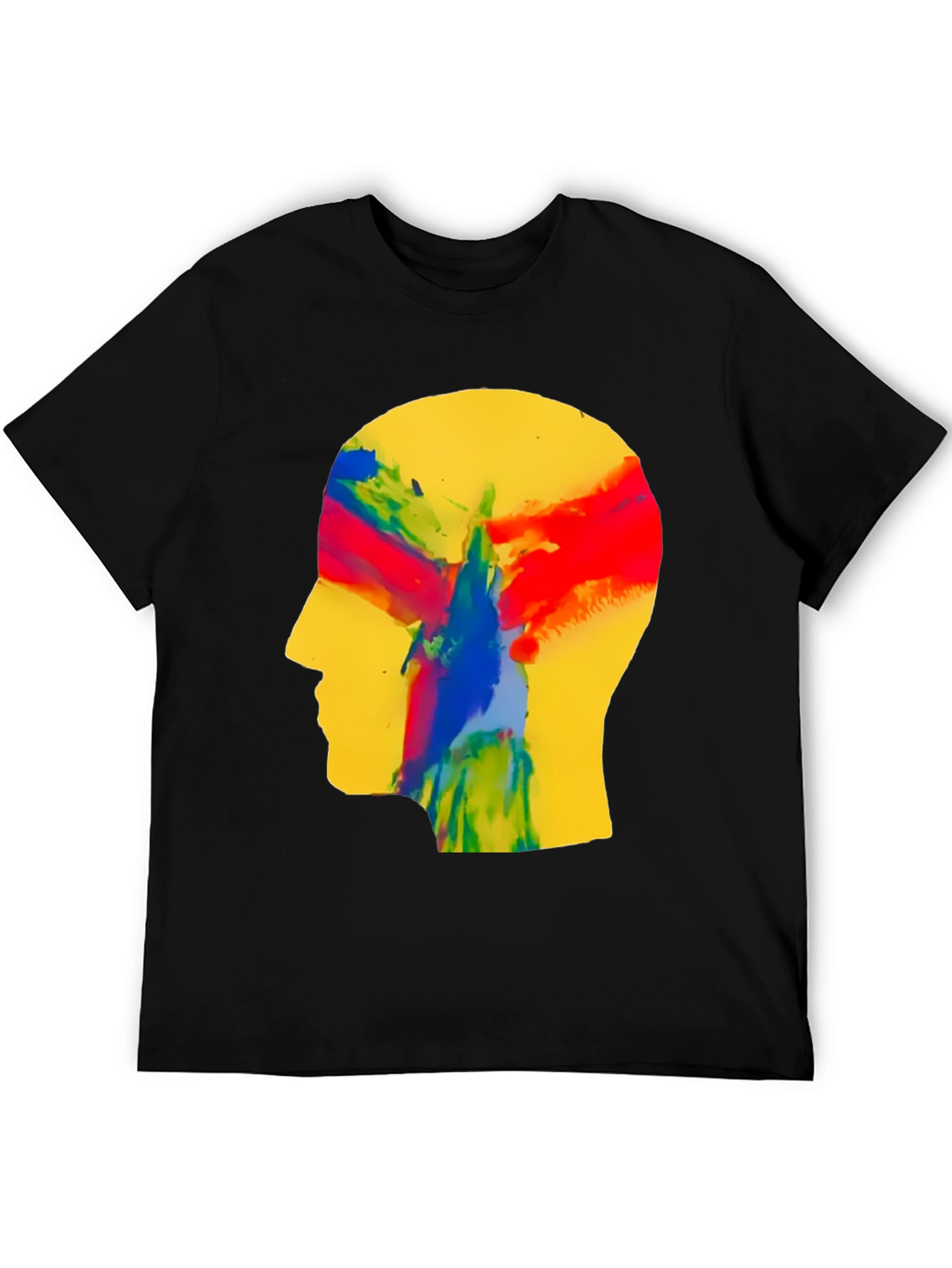 Black Abstract Mind T-Shirt - Artistic Expression view 5