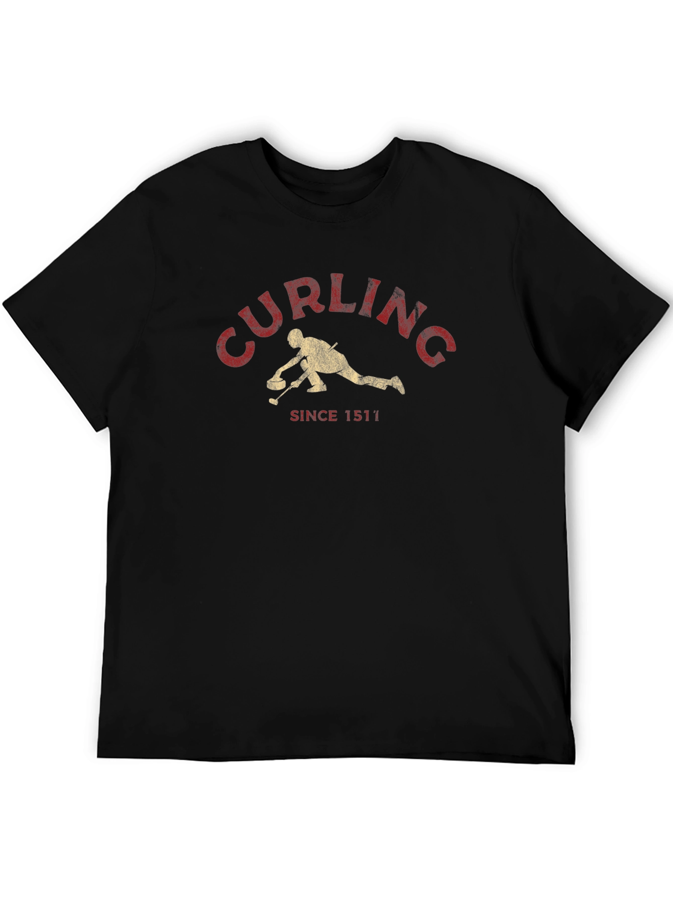 Black Curling Since 1511 Graphic T-Shirt view 5