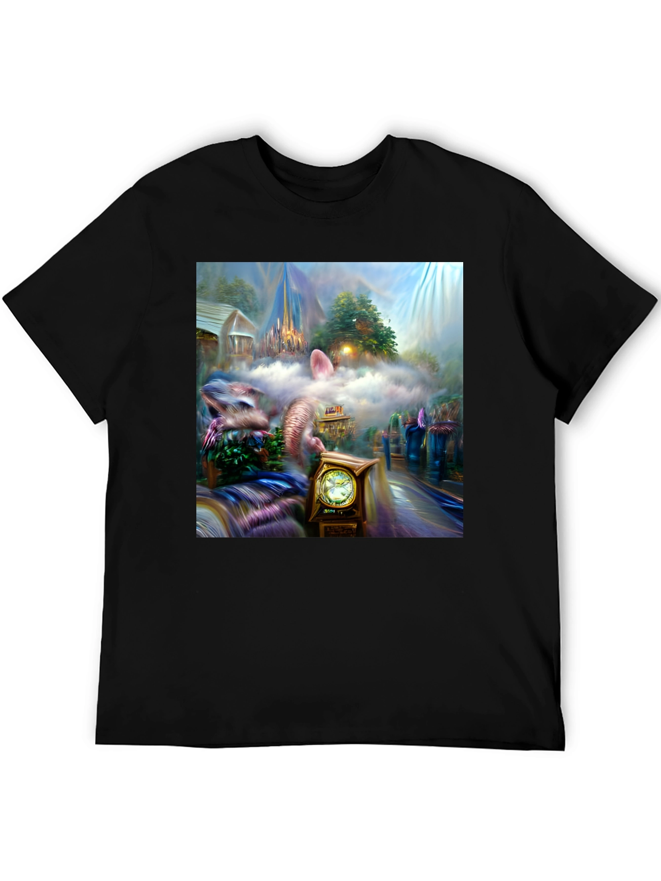 Black Surreal Fantasy T-Shirt view 5