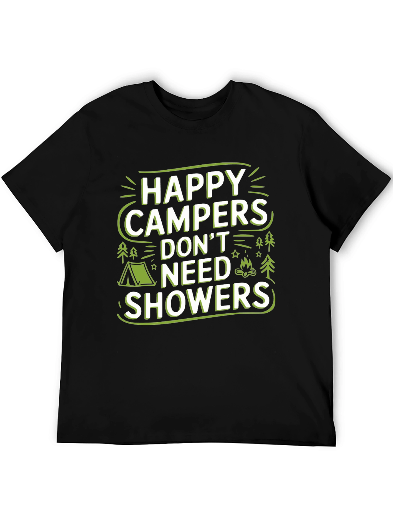 Black Happy Campers Graphic T-Shirt view 5