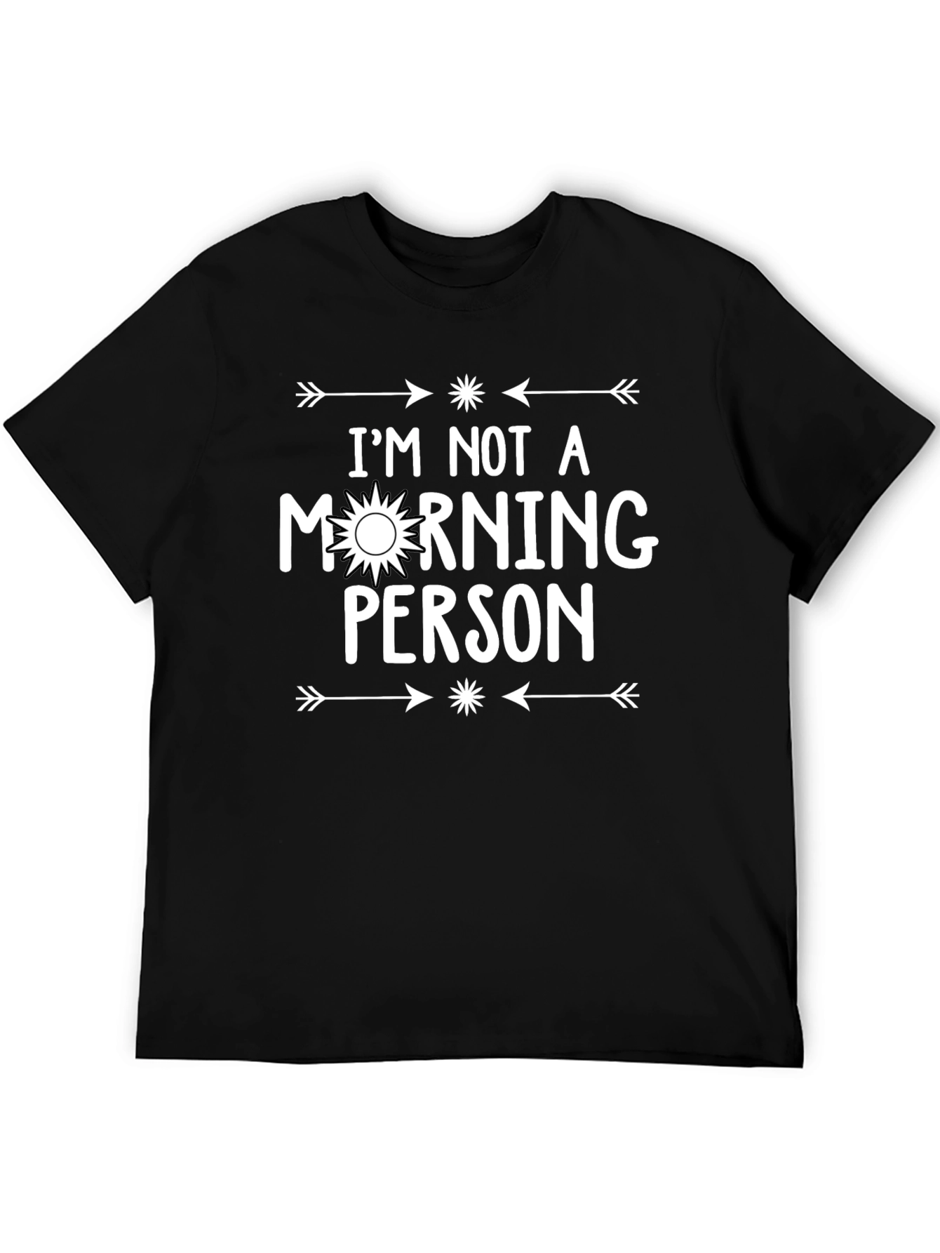 Black I'm Not a Morning Person Graphic T-Shirt view 5