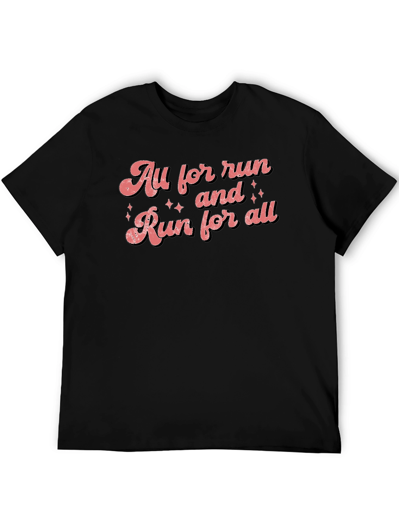 Black All for Run and Run for All T-Shirt view 5