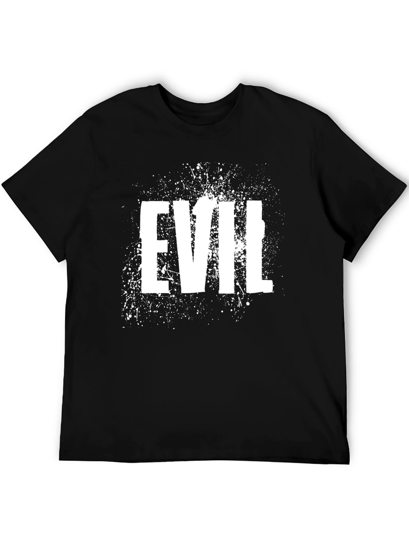 Black Evil Graphic Print T-Shirt - Black view 5