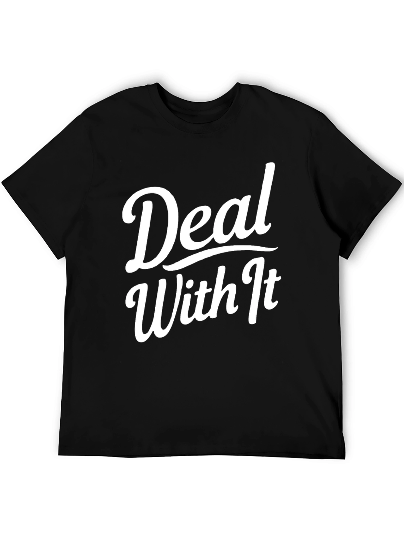 Black Deal With It Graphic Tee - Black view 5