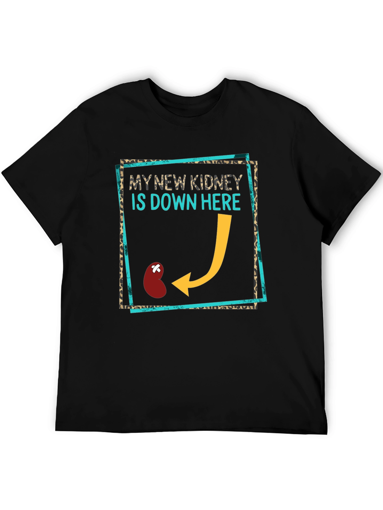 Black New Kidney Funny T-Shirt - Transplant Awareness Tee view 5