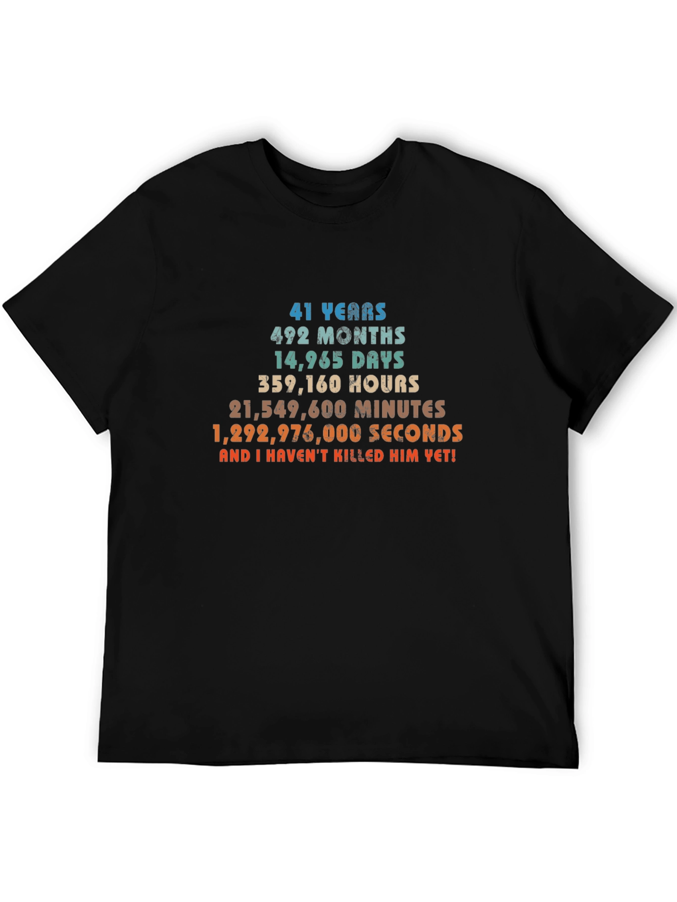 Black Funny 41st Birthday T-Shirt Gift Idea view 5
