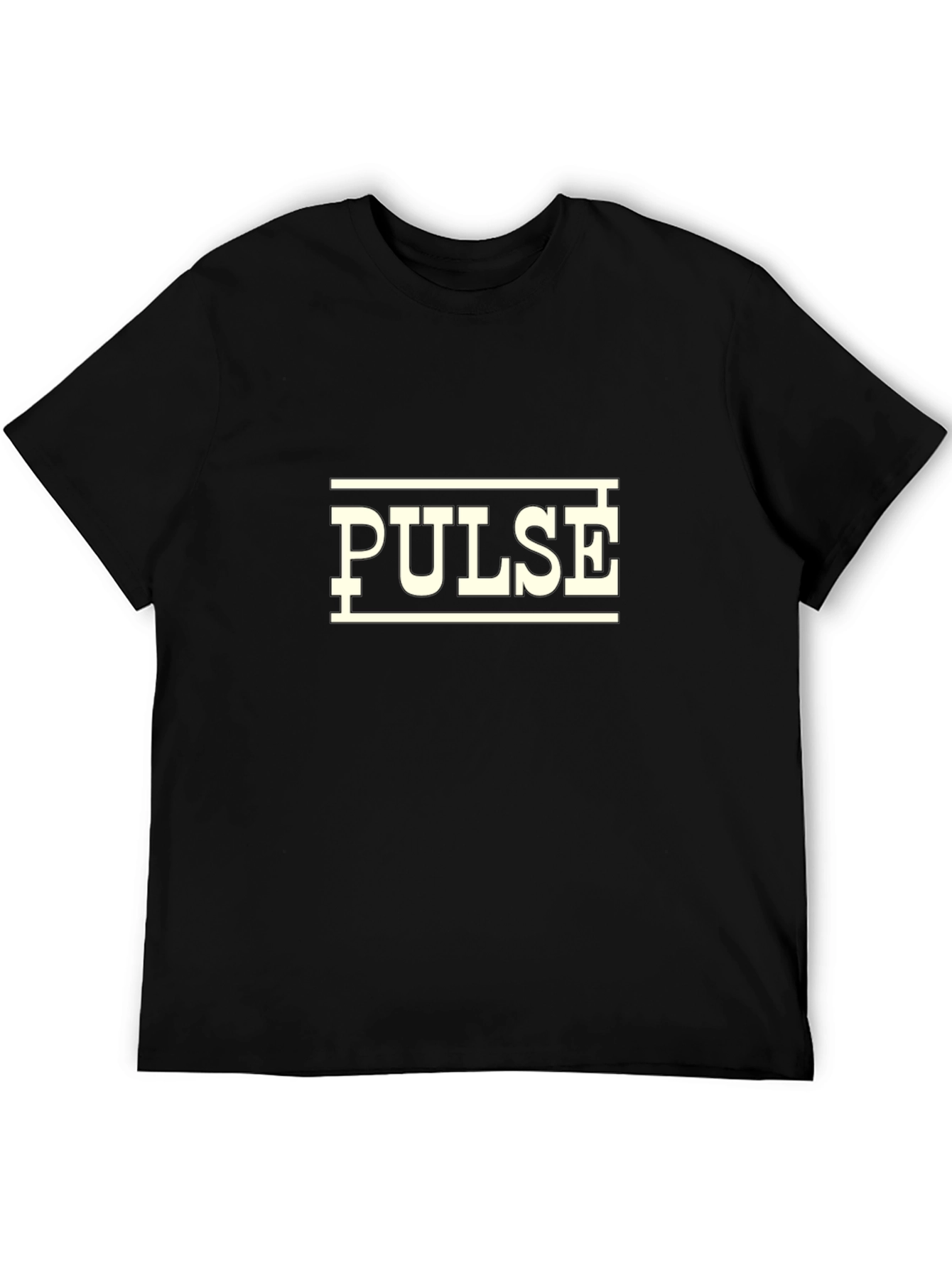 Black Pulse Graphic T-Shirt - Black Cotton Tee view 5