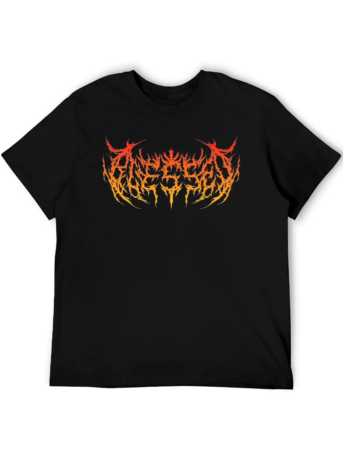 Black Infernal Metal Band T-Shirt - Fiery Logo view 5