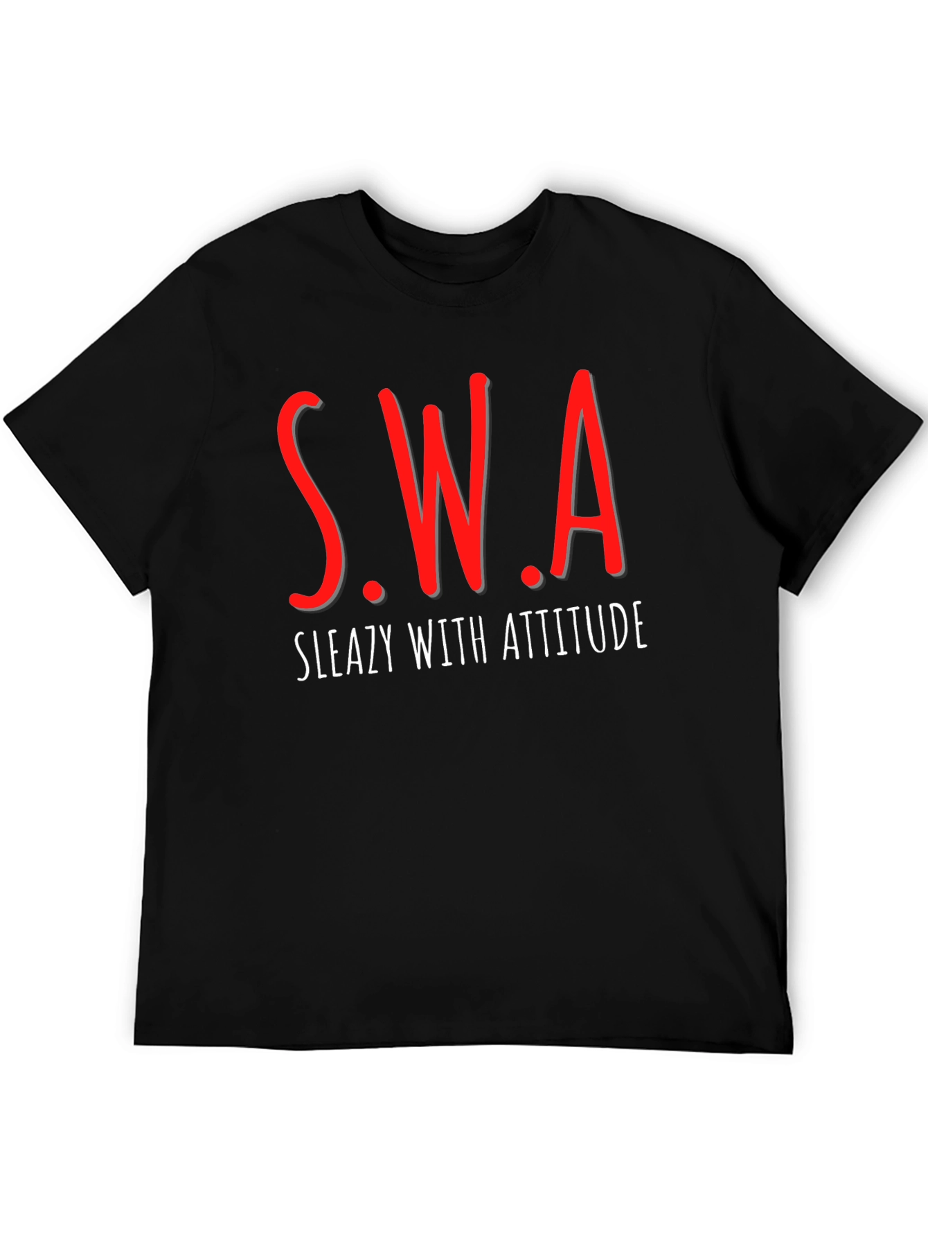Black SWA Sleazy With Attitude Graphic Tee view 5