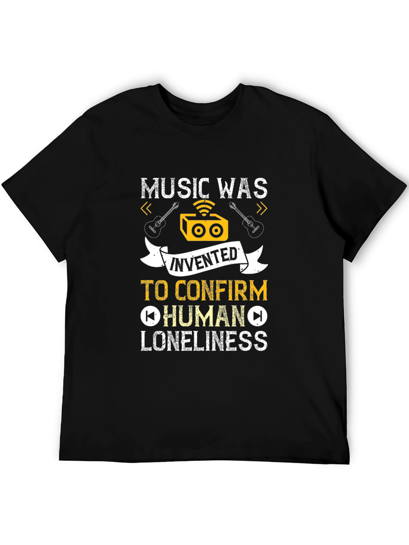 Black Music Was Invented T-Shirt - Human Loneliness Tee view 5