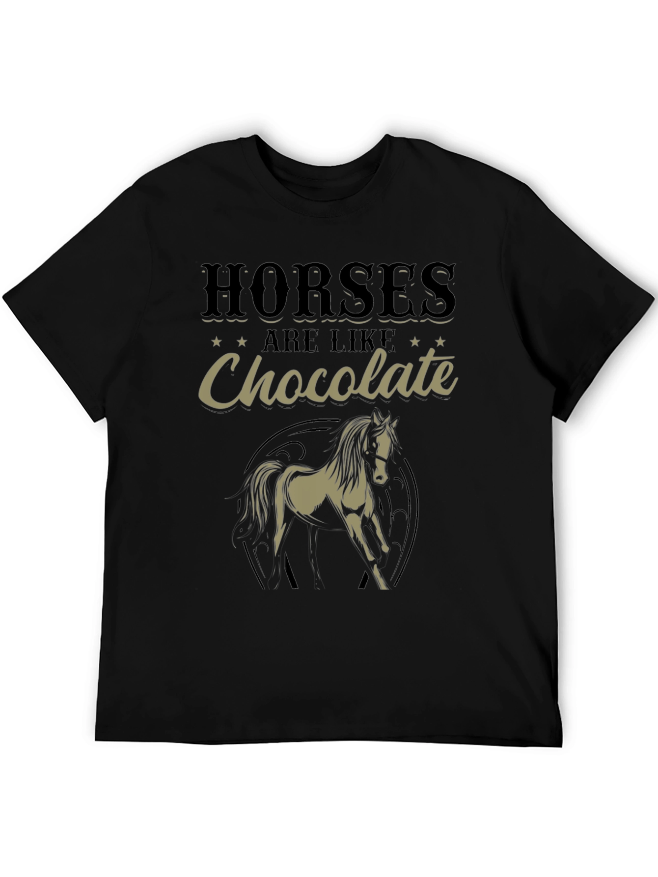 Black Horses Are Like Chocolate Graphic T-Shirt view 5