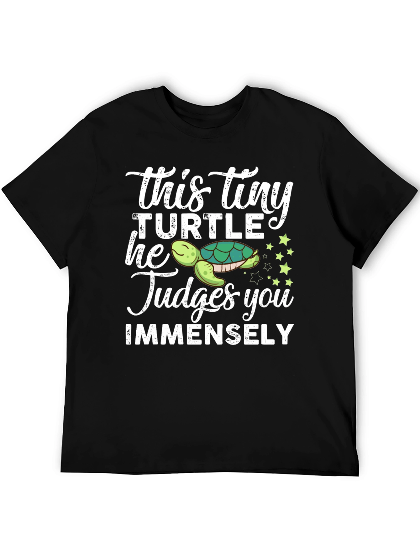 Black This Tiny Turtle Judges You Funny Graphic Tee view 5