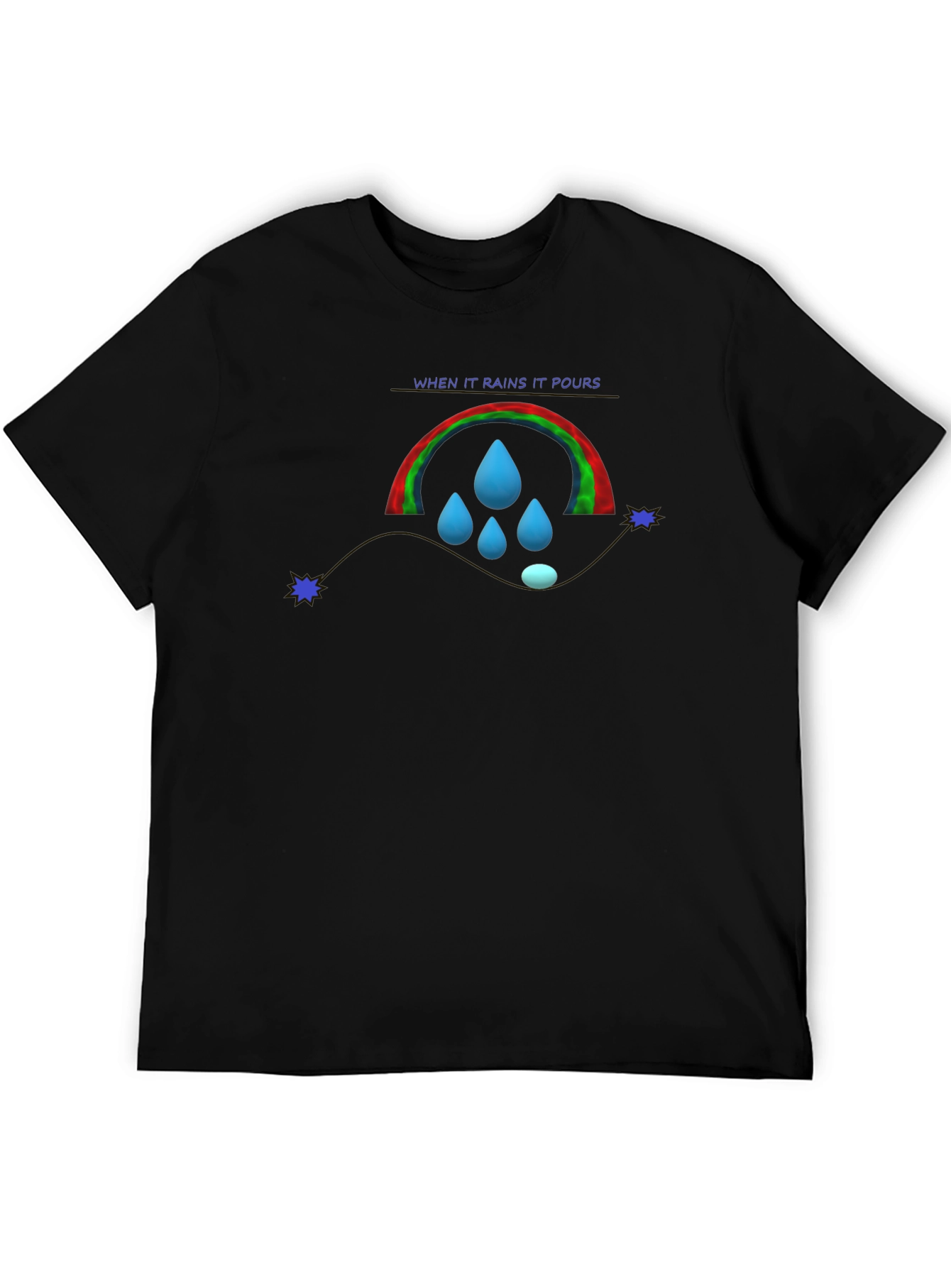 Black When It Rains, It Pours Graphic Tee view 5