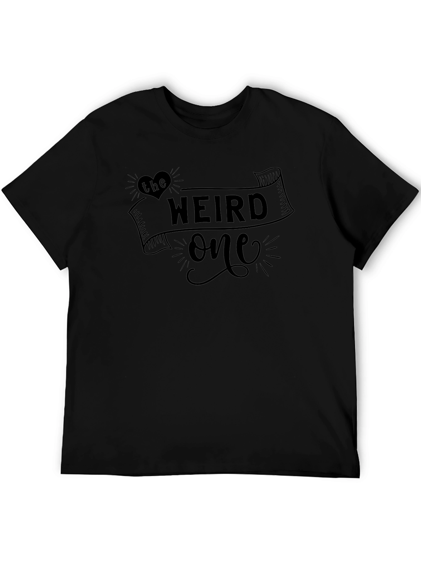 Black The Weird One Graphic Tee - Novelty Black Shirt view 5