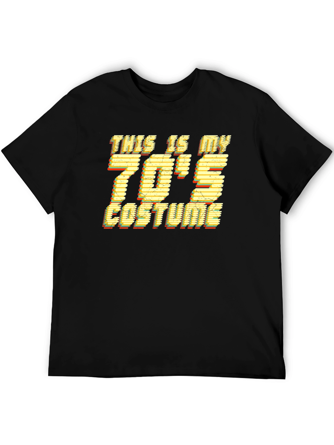 Black Retro 70's Costume T-Shirt view 5