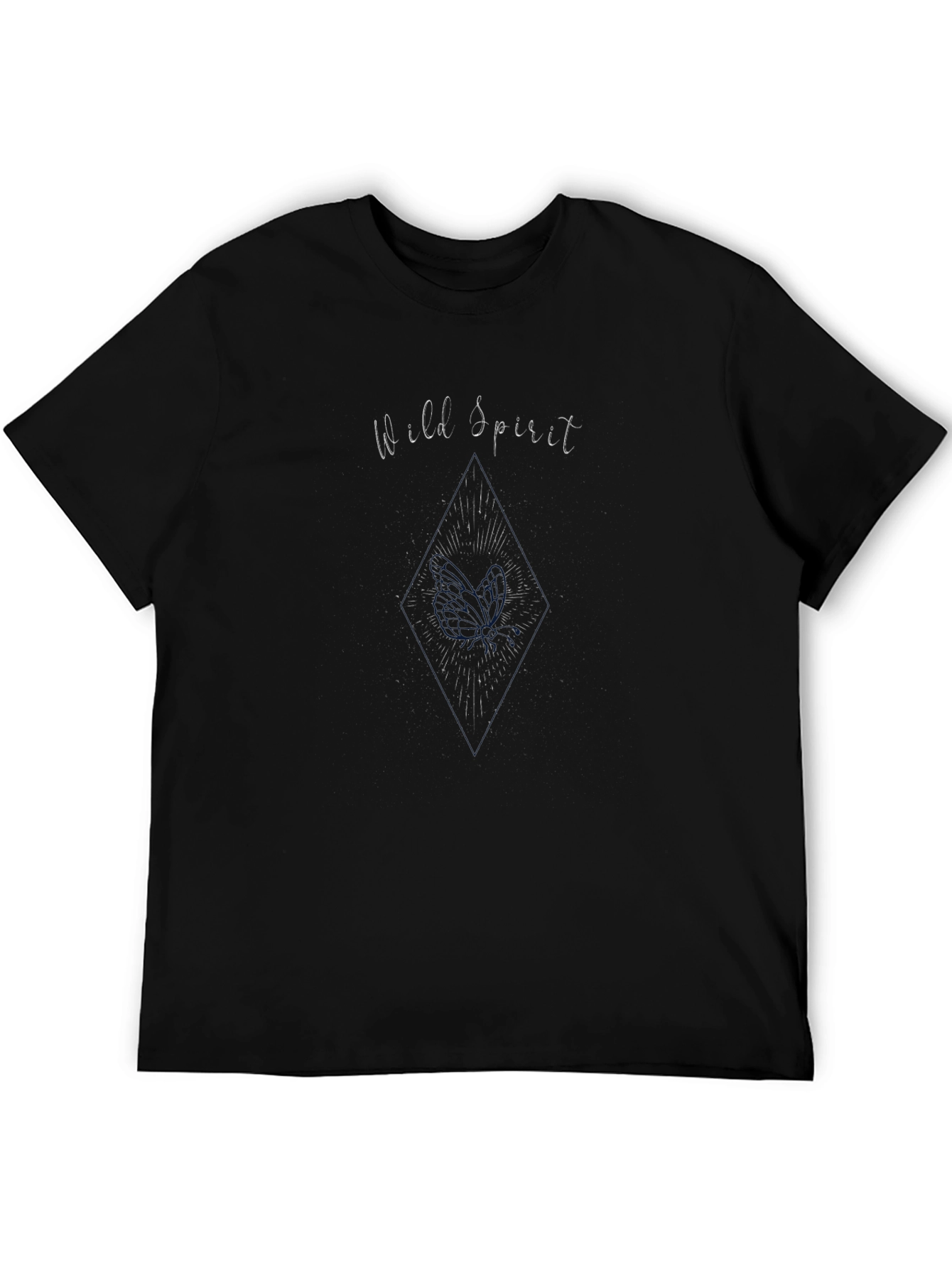 Black Wild Spirit Black Graphic Tee - Unique Design view 5