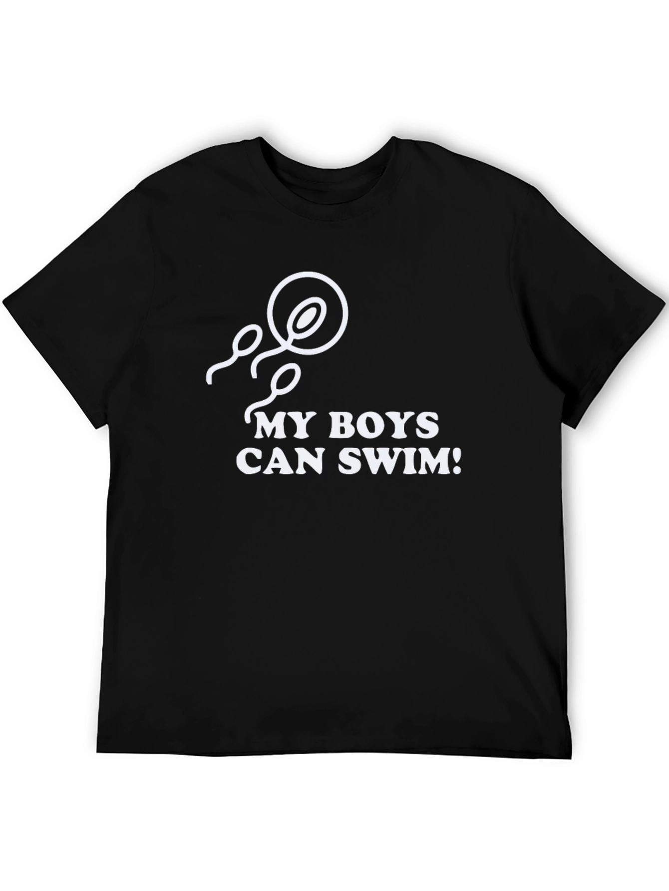 Black My Boys Can Swim T-Shirt Funny Adult Humor view 5