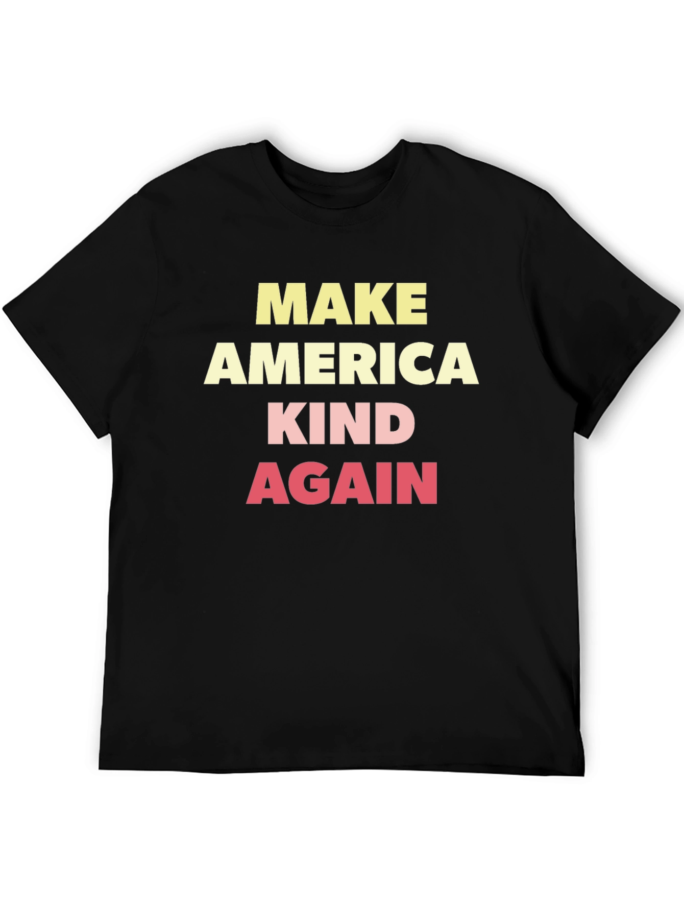 Black Make America Kind Again Graphic Tee - Black Cotton T-Shirt view 5