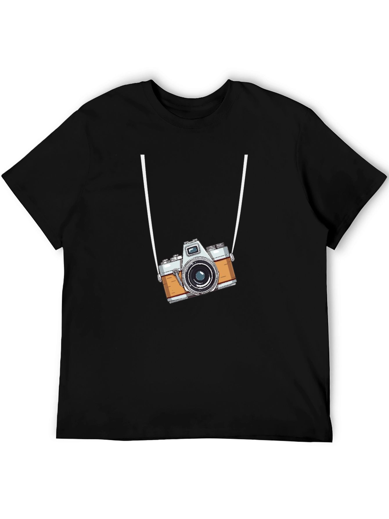 Black Vintage Camera Graphic T-Shirt - Cool Retro Style view 5
