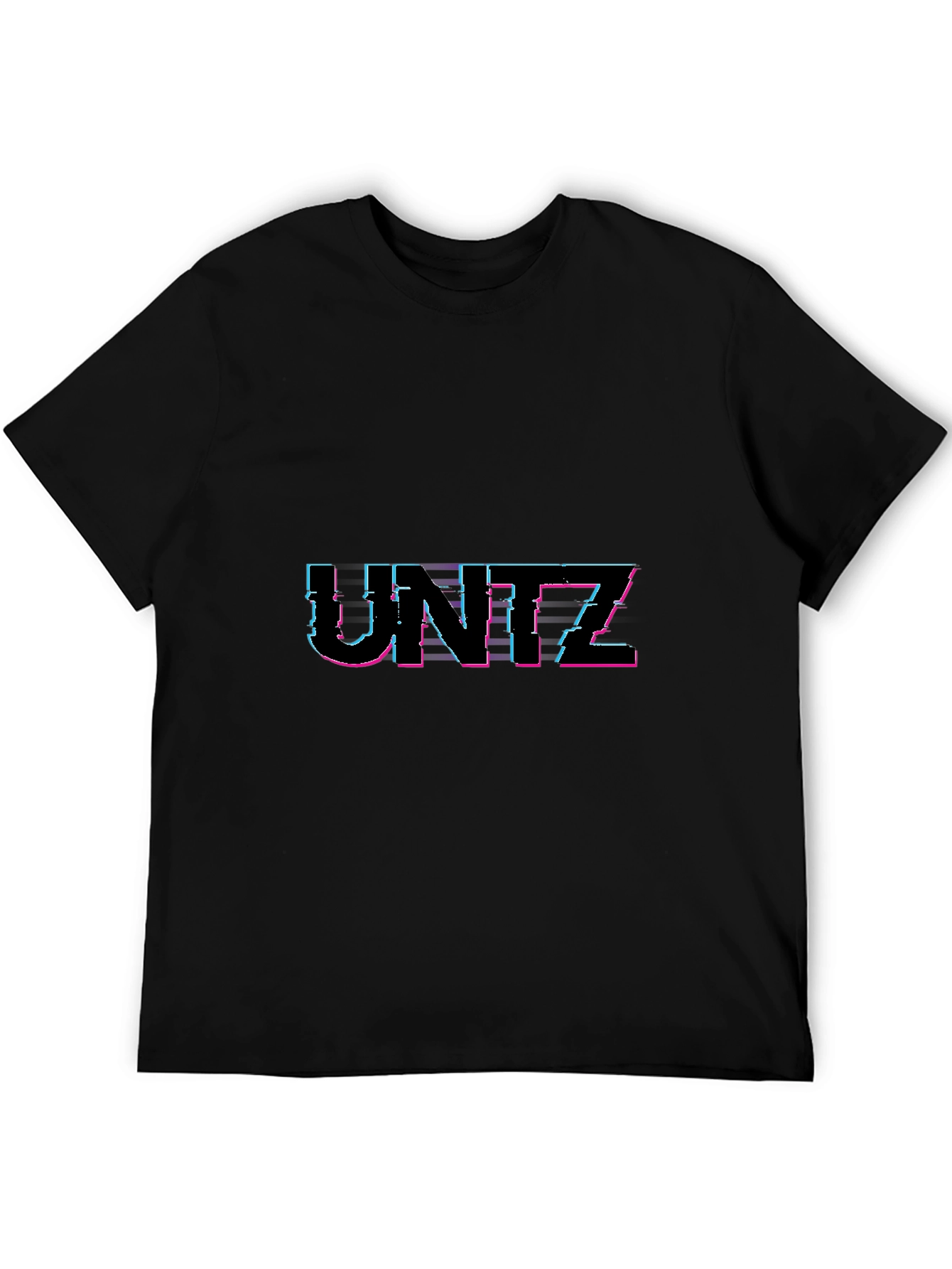 Black UNITZ Glitch Style Black T-Shirt view 5