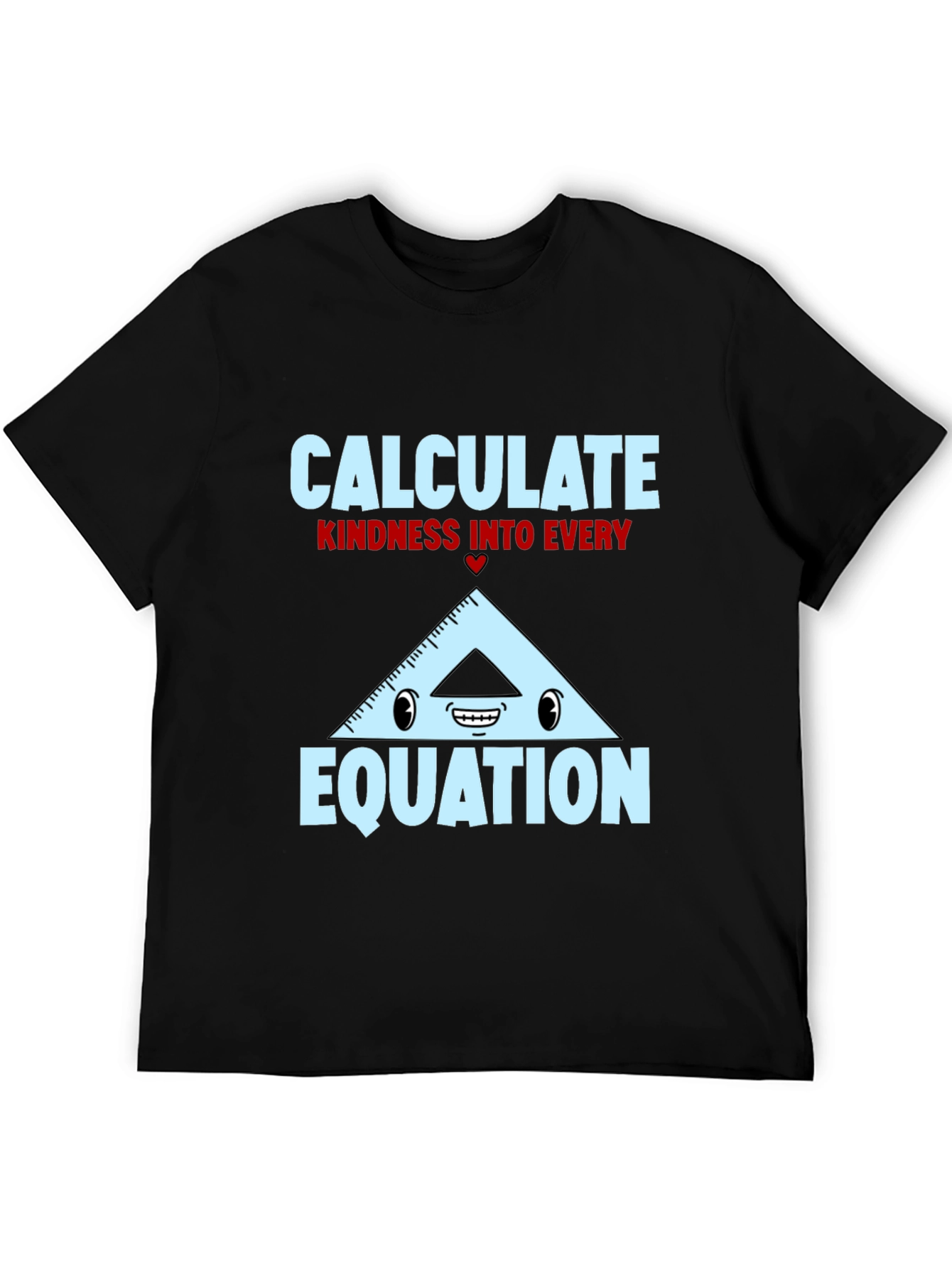 Black Calculate Kindness T-Shirt - Math Humor Tee view 5