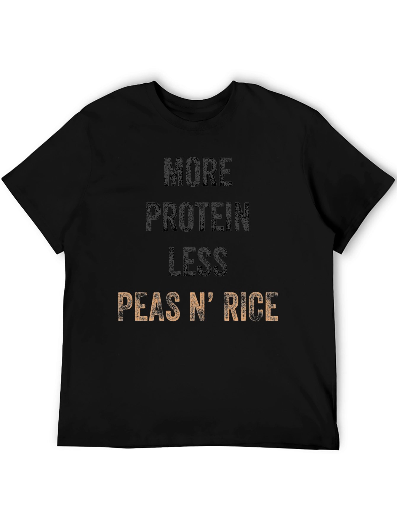 Black More Protein Less Peas N' Rice Graphic Tee view 5