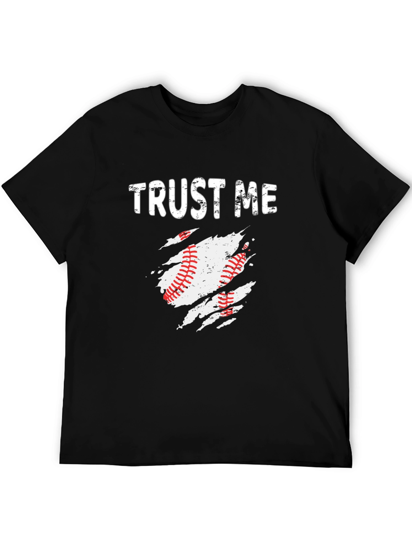 Black Trust Me Baseball Graphic T-Shirt view 5