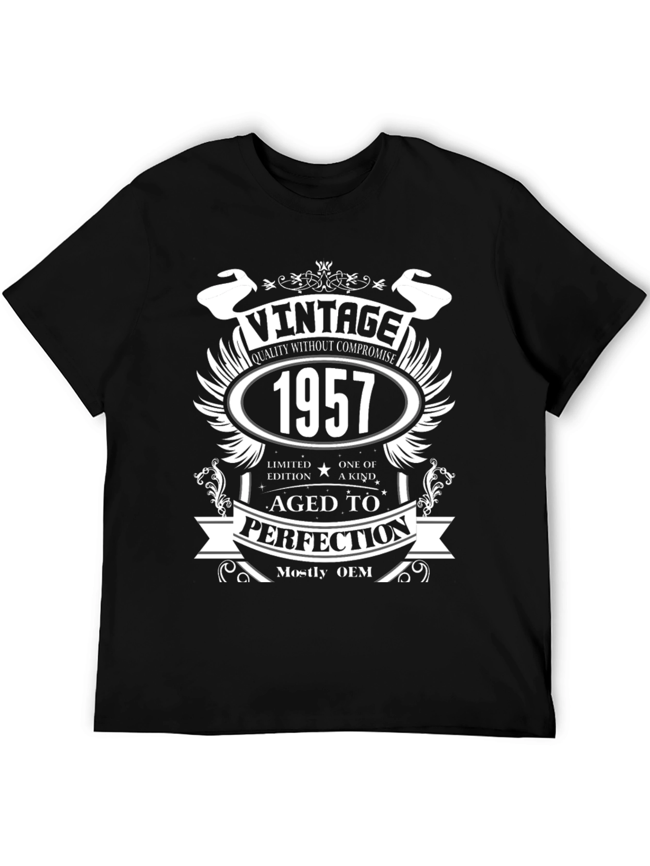 Black Vintage 1957 Aged to Perfection Graphic Tee view 5