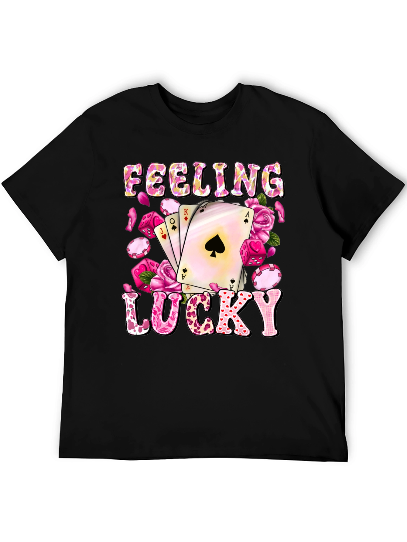 Feeling Lucky Poker Card Graphic Tee - 5