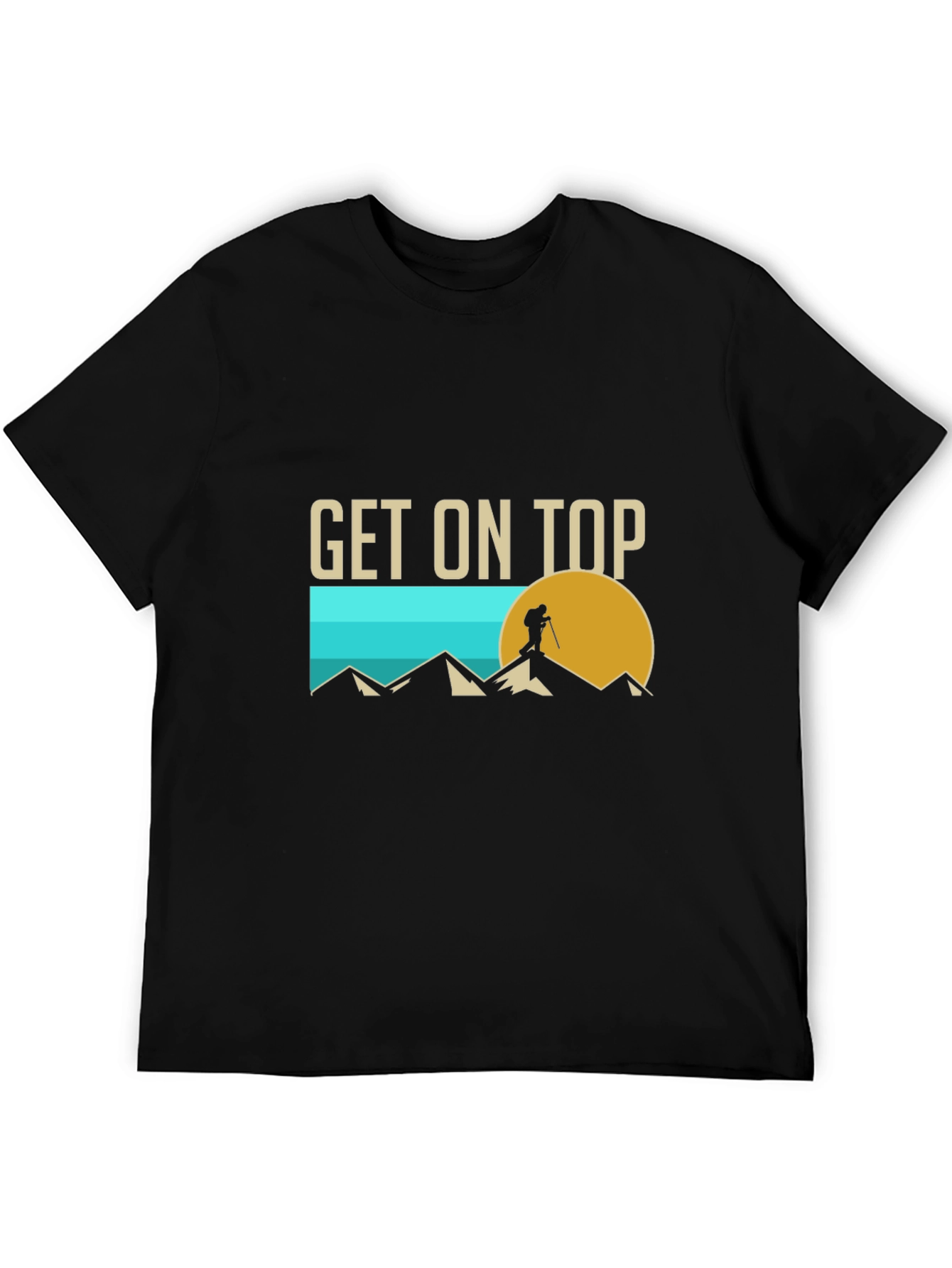 Black Get On Top Hiking Graphic Tee view 5