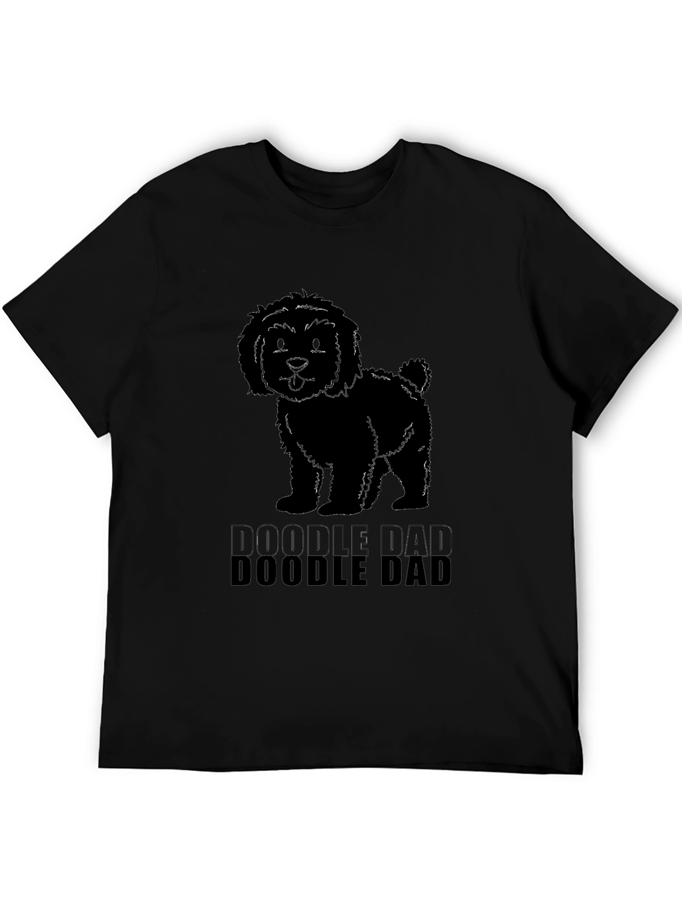 Black Doodle Dad Black T-Shirt view 5