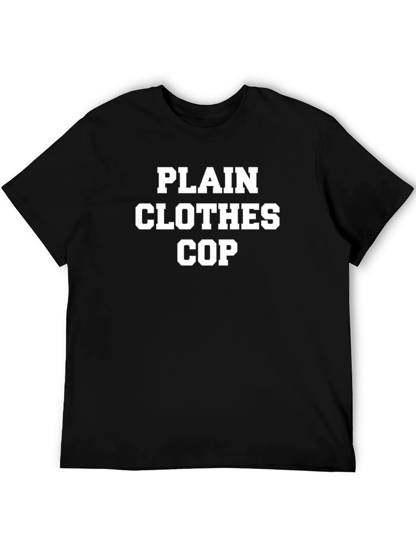 Black Plain Clothes Cop T-Shirt view 5