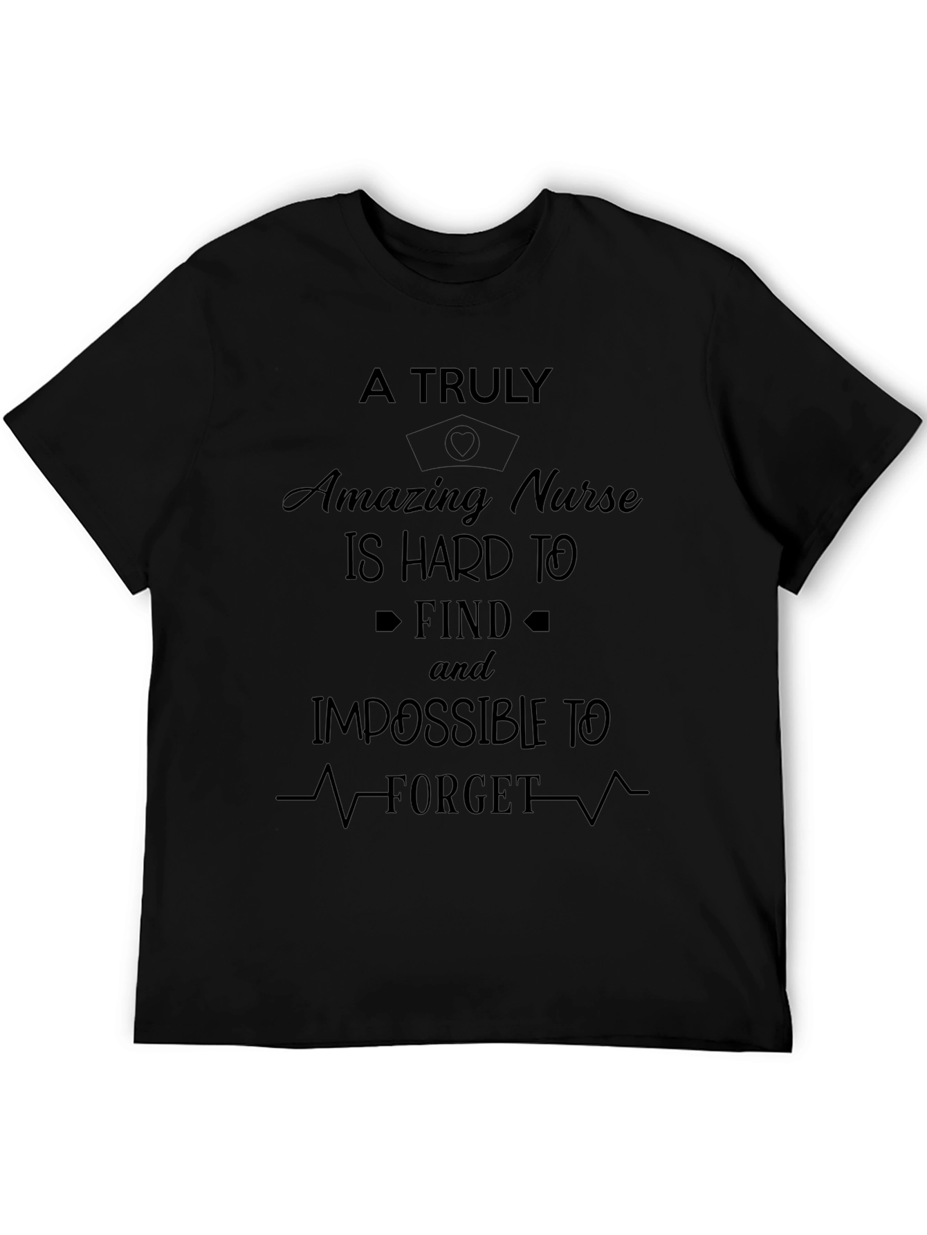 Black Nurse T-Shirt - A Truly Amazing Nurse view 5