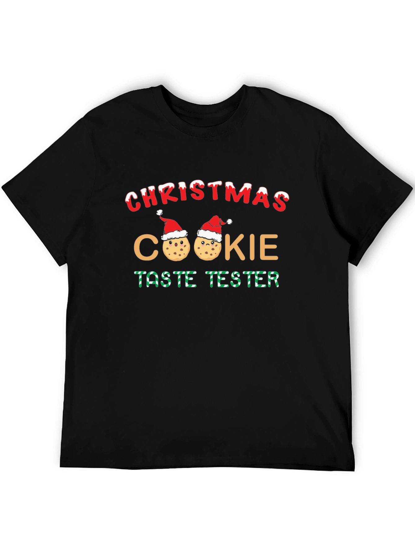 Black Christmas Cookie Taste Tester T-Shirt view 5