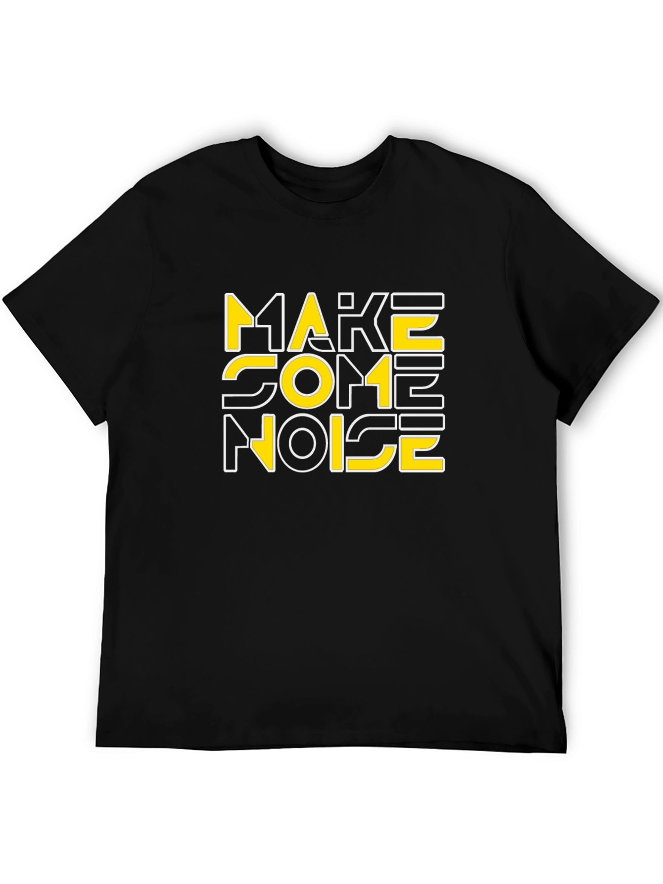 Black Make Some Noise Graphic Tee - Black view 5