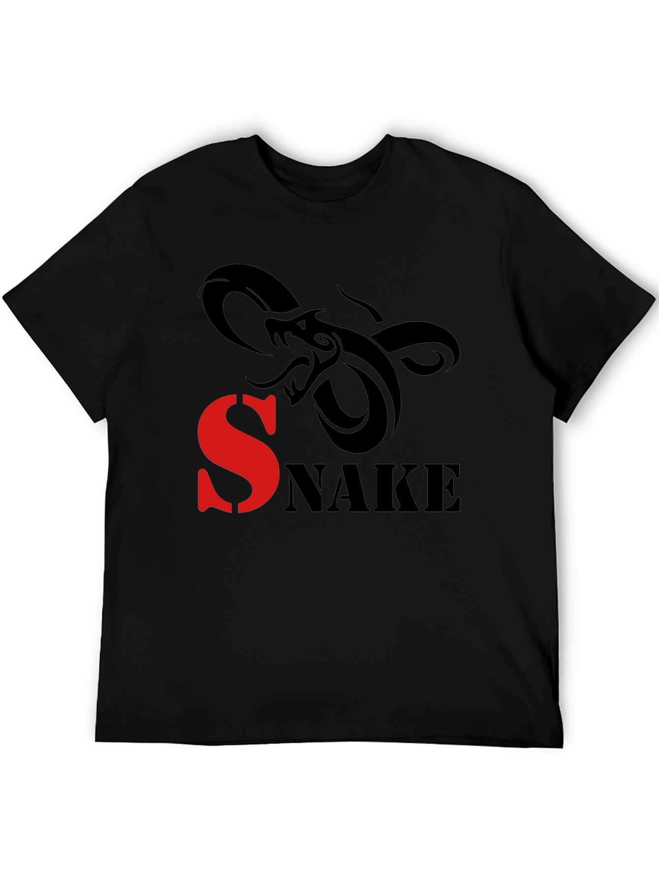 Black Snake Graphic Print T-Shirt view 5