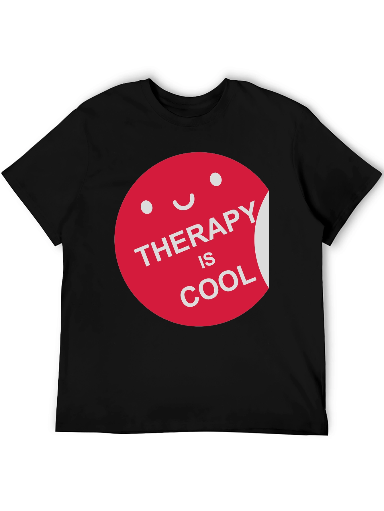 Black Therapy is Cool Graphic Tee -  Comfortable Cotton T-Shirt view 5