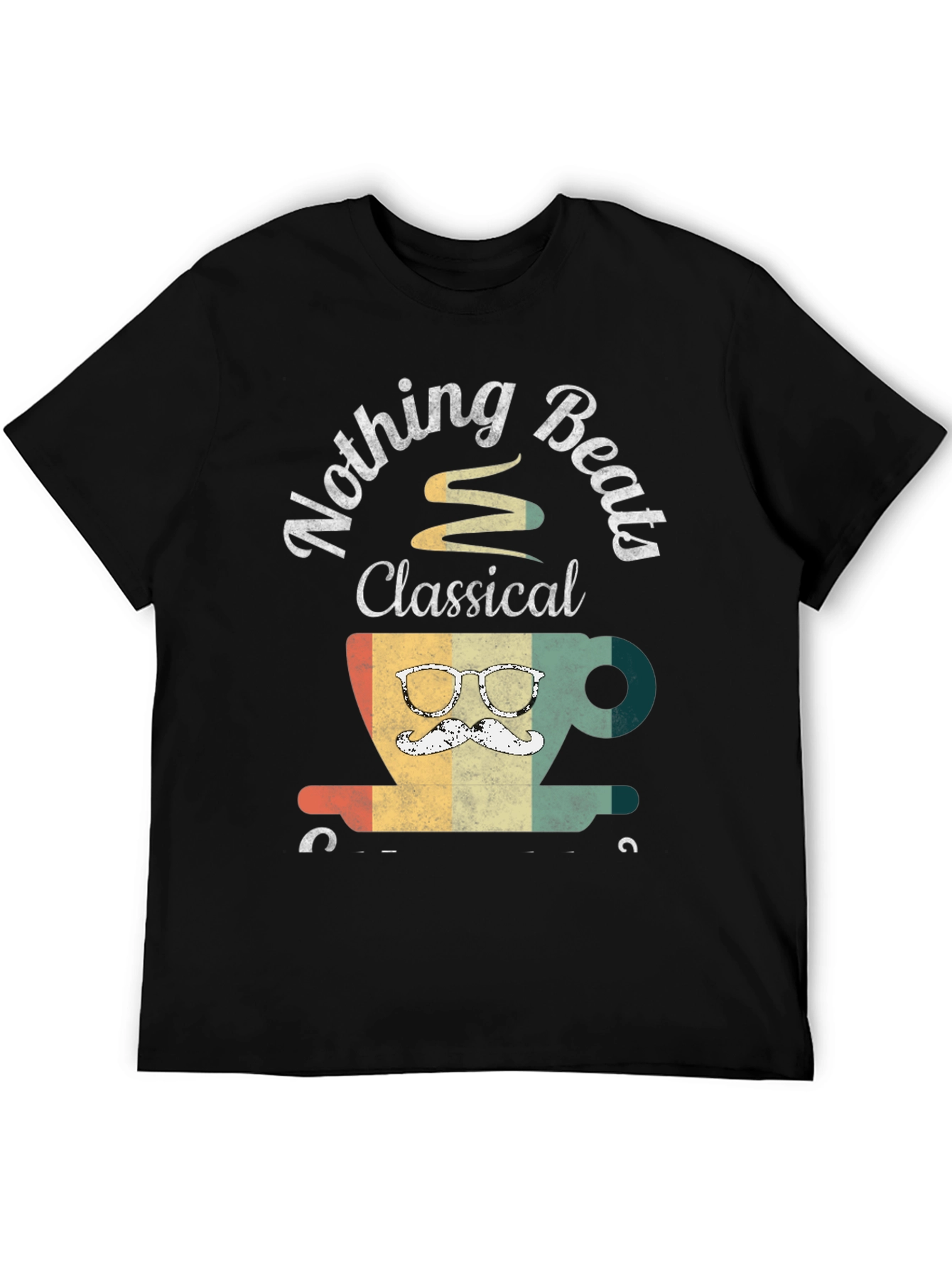 Black Nothing Beats Classical Coffee T-Shirt view 5