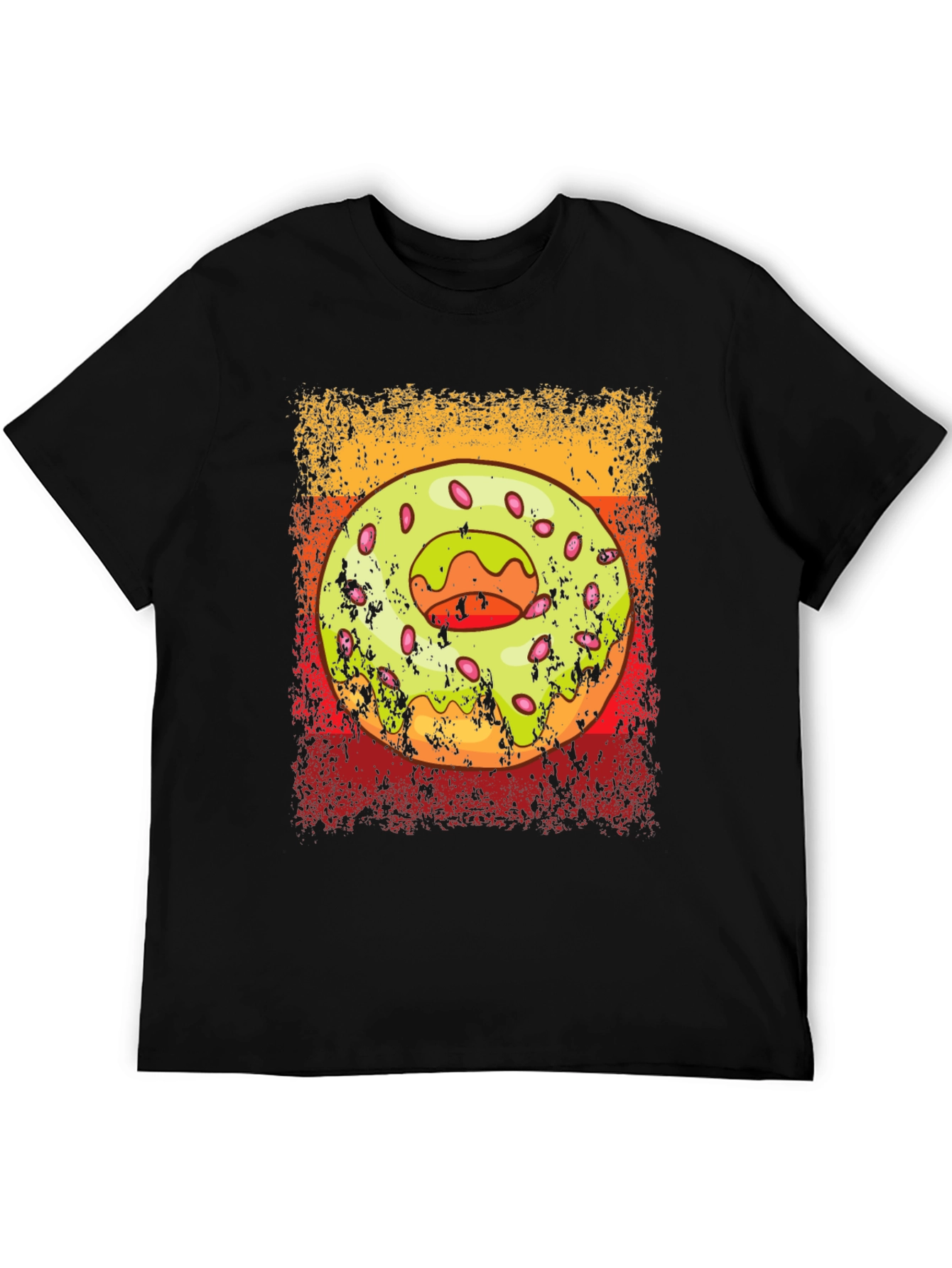 Black Donut Graphic T-Shirt - Trendy Casual Wear view 5